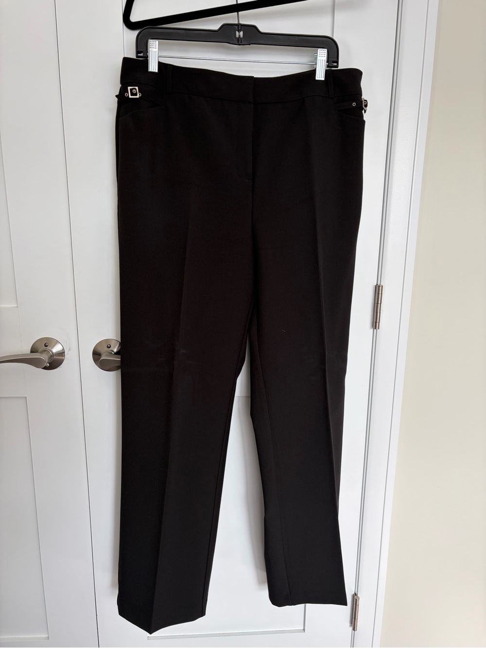 Jessica Black Straight-Leg Dress Trousers